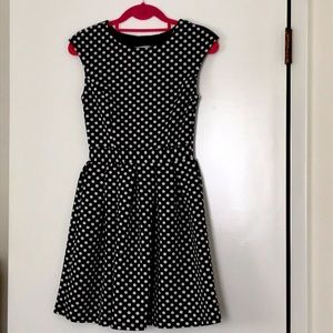 Emerald Sundae Black/White Polka Dot Dress